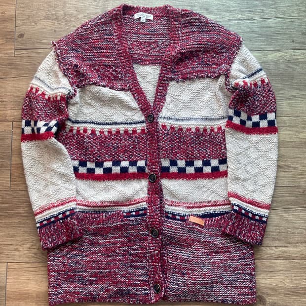 하구미 모리걸 집시소녀 오네갸루 임수정 뜨개 니트 롱가디건