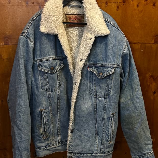 리바이스 쉐르파 데님 자켓 made in USA L사이즈