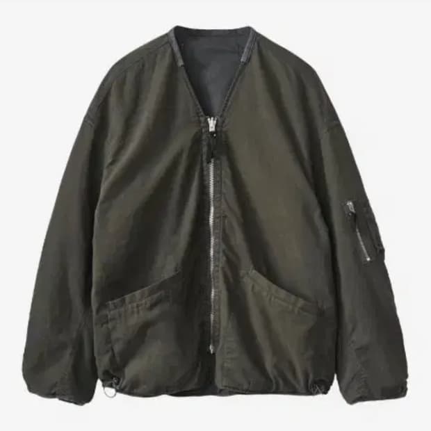 폴리테루 리버시블 라이너 자켓 올리브 그레이 + 올리브