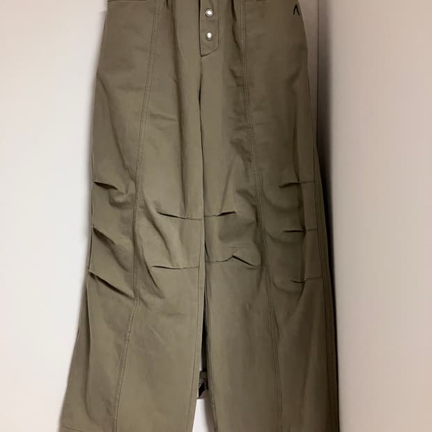 Aakam knee pin-tuck studded cotton pants