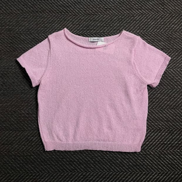 빈티지 우먼스 부클 크롭 니트o 4043