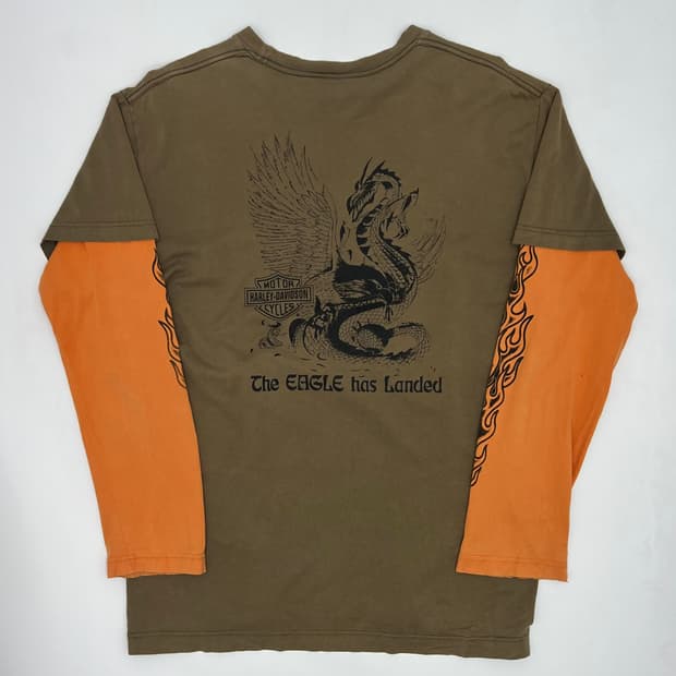 할리 데이비슨 프린팅 롱 슬리브