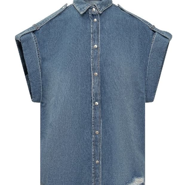 IRO 슬리브니스 데님 셔츠(첫번째사진에서 색상만 블랙)