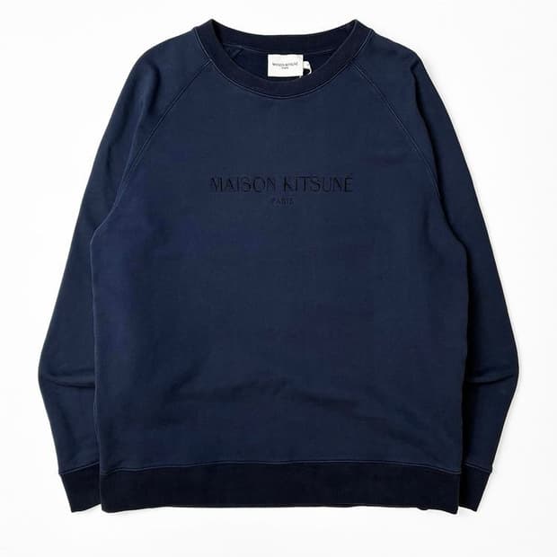 메종키츠네 라인 핸드라이팅 오버 맨투맨 PN5179