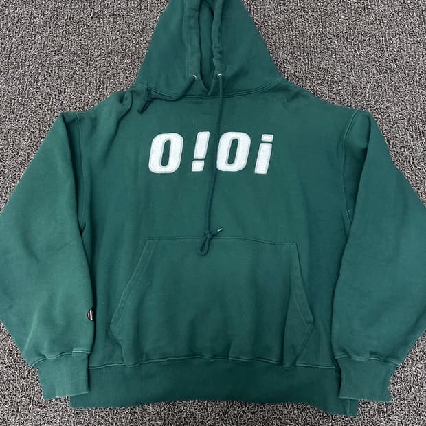 OiOi 오아이오아이 기모 후드티 그린 