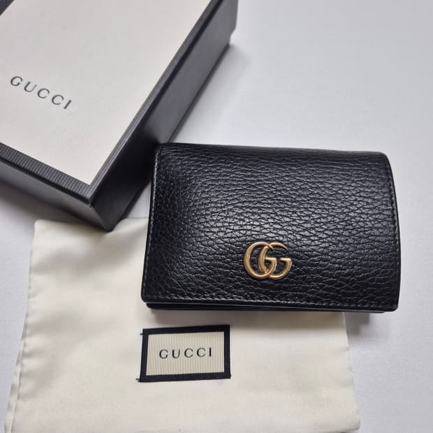 (풀구성/A급) 구찌 GG 마몽 레더 지갑 카드지갑 중지갑