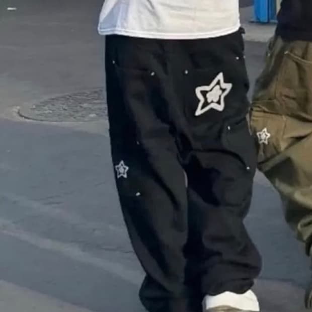 구해요 스타팀 더블니 팬츠 블랙