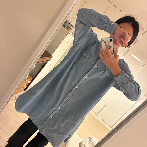 희귀매물! 오어슬로우(orSlow) 롱 데님 워크 셔츠 / 원피스