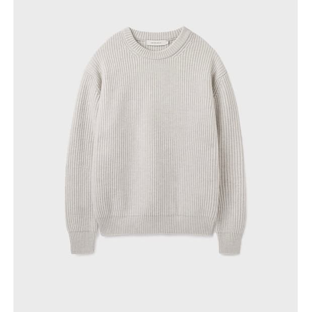 유니온블루 프리미어 크루 울 니트 크림 L