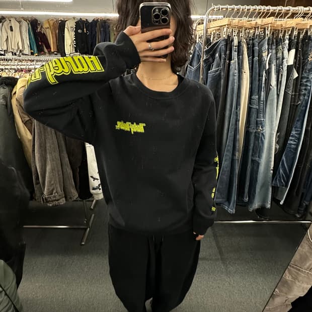 L)할리데이비슨 빈티지 백프린팅 기모 스웻셔츠