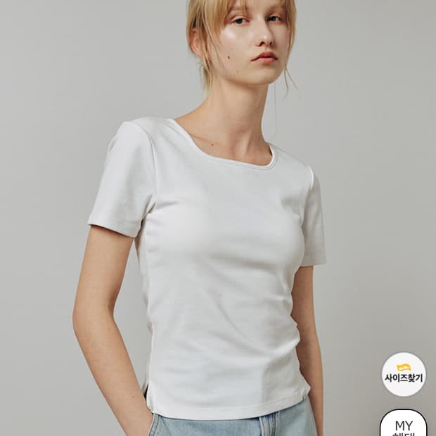 ARTID 이너캡 반팔 티셔츠 화이트