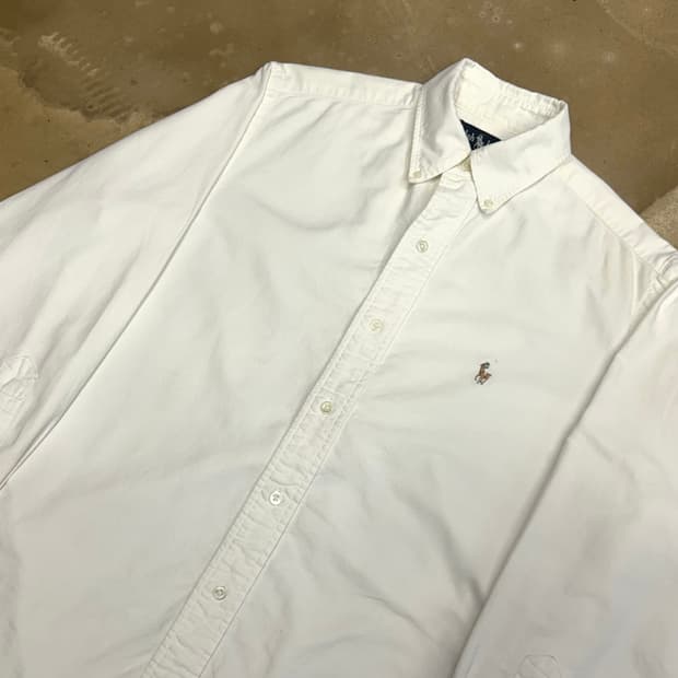 37-78 폴로랄프로렌 화이트 코튼 셔츠