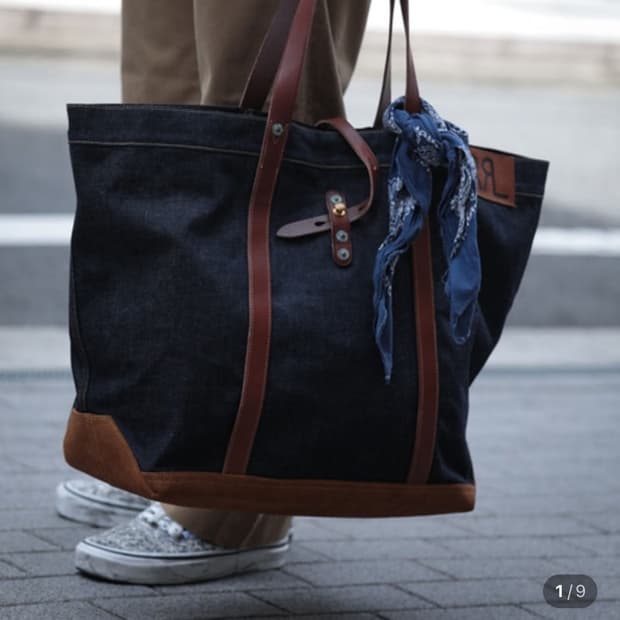 RRL 데님 토트백