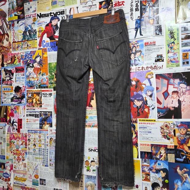 리바이스 그레이 워싱 데님 팬츠