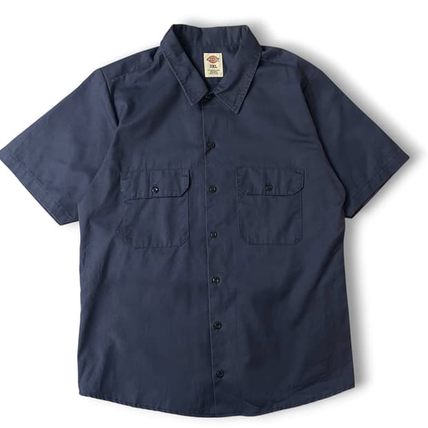 디키즈 네이비 투포켓 코튼 반팔셔츠 3XL