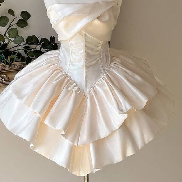 새틴 (실물 완전 광택나요) 미니드레스 