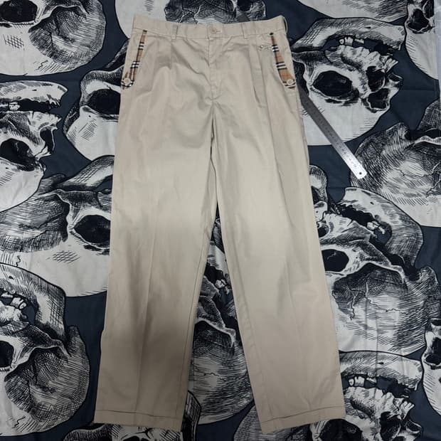 00s 버버리 원턱 코튼팬츠 32사이즈