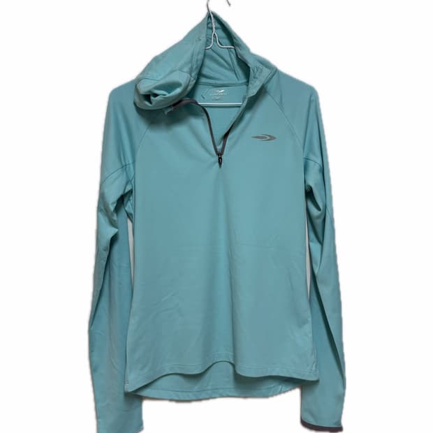 민트 후드 롱슬리브 