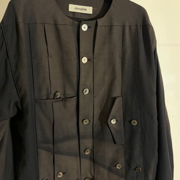 22SS 지용킴 논카라 선페이드 자켓