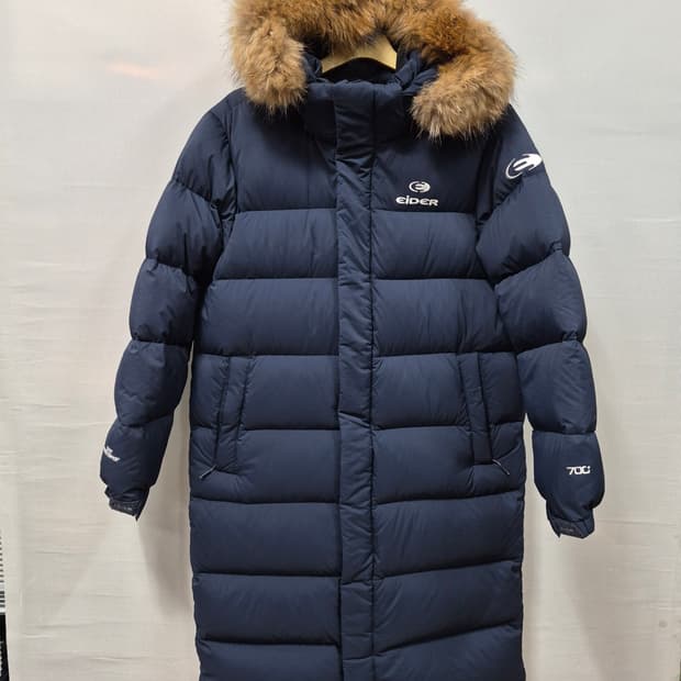 아이더 구스다운 700필 후드 롱패딩 100
