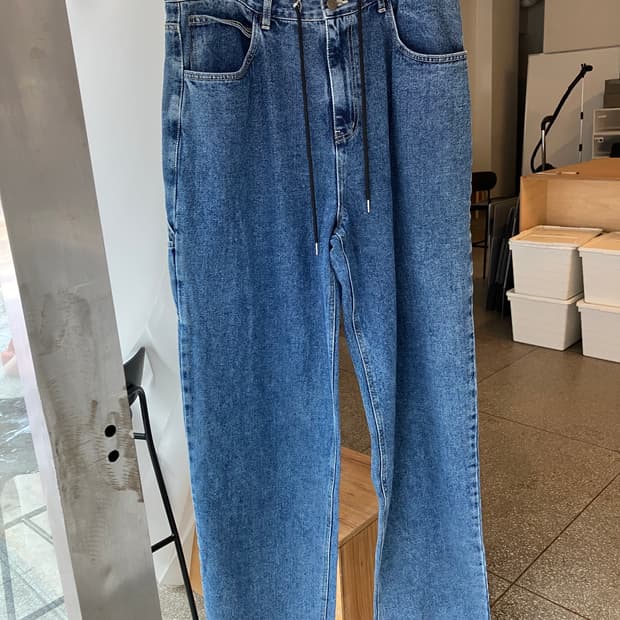 bsrabbit 카펜터 루즈핏 데님 딥블루