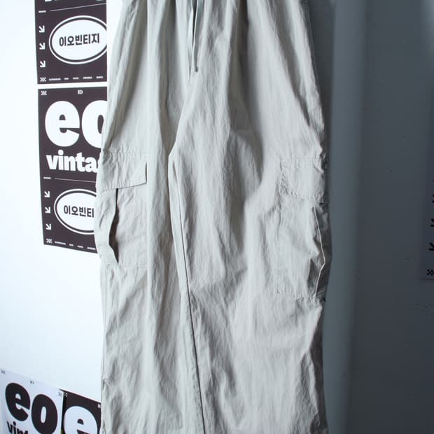 (L-XL) 언아웃핏 트레이닝복 바지 카고 밴딩 나일론-P1P10380