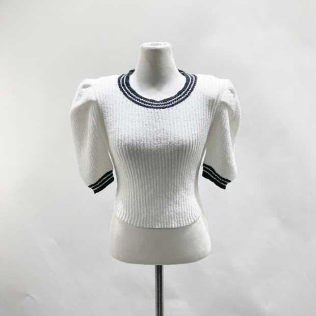 ENDOLPHIN 여성크롭반팔니트티 화이트 S 