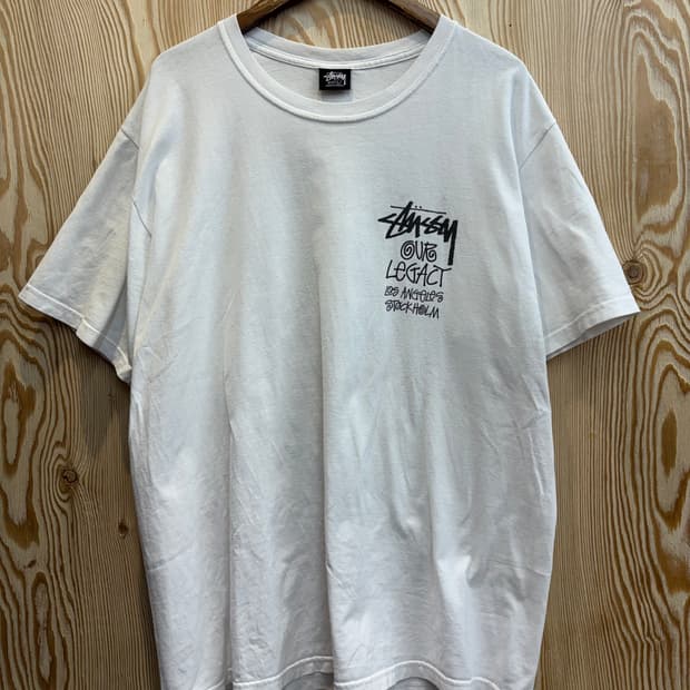 스투시x아워레가시 서프맨 피그먼트 다이드 반팔