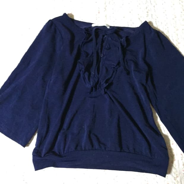 Vintage navy blouse