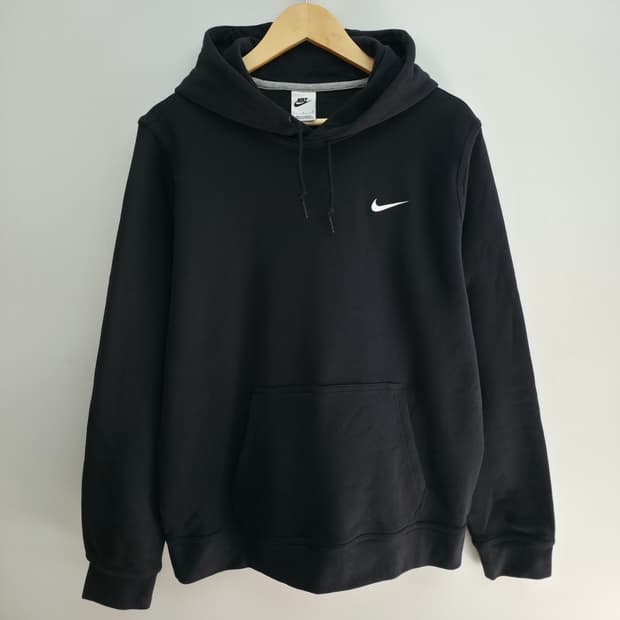 [L] 나이키 스우시 블랙 후드티