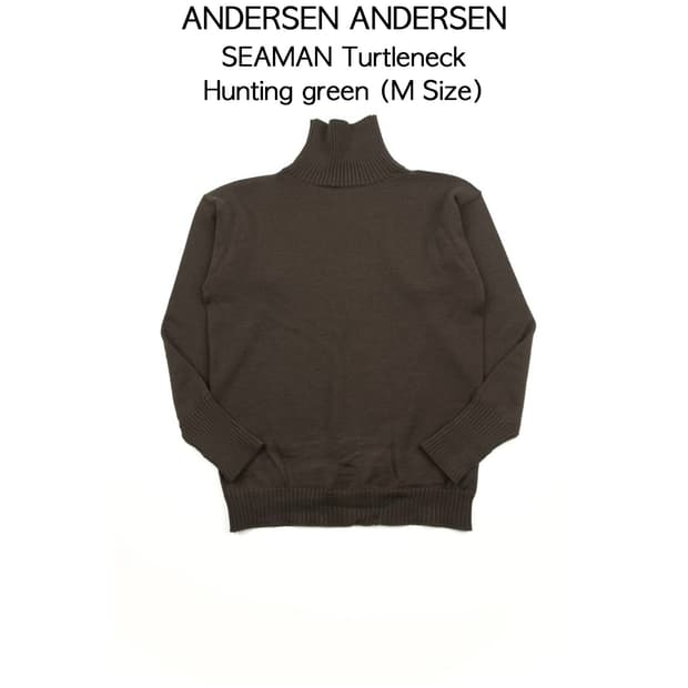 Andersen-Andersen 씨맨 터틀넥 니트 헌팅 그린