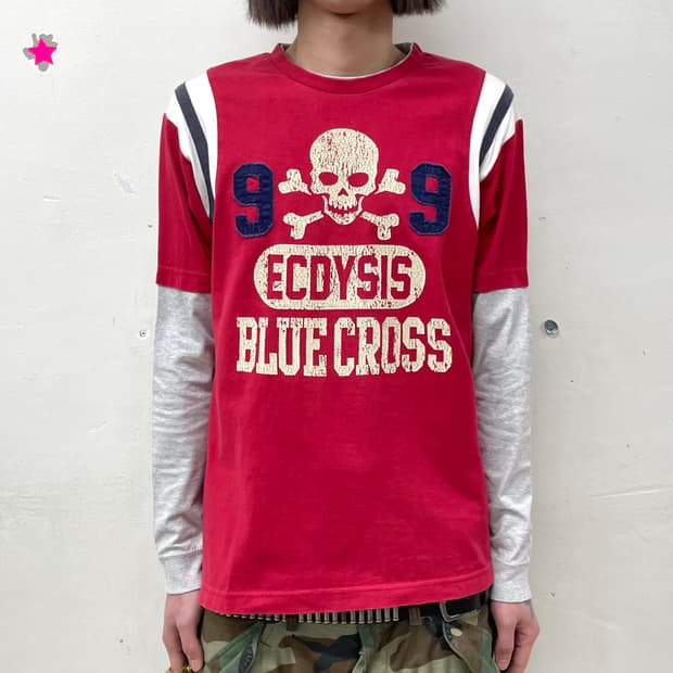  Blue Cross Skeleton Stadium Long Sleeve