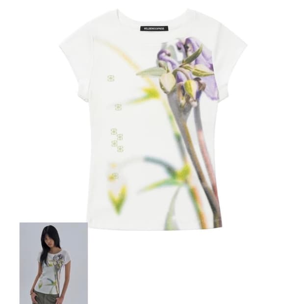 웰빙익스프레스 half sleeve-green white