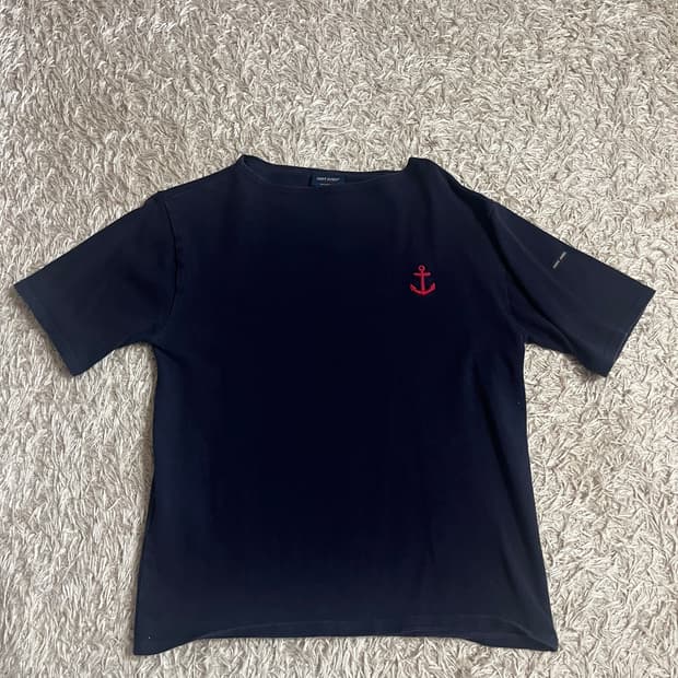 세인트제임스 반팔티 네이비 앵커 로고