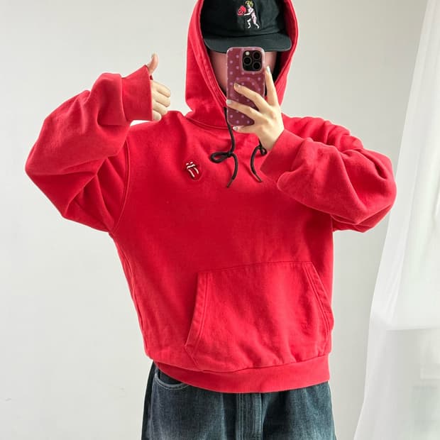 롤링스톤즈 레드 후드티