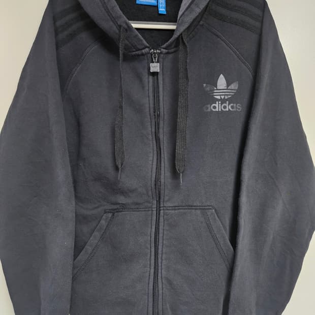 아디다스 삼선 후드집업 L 블랙