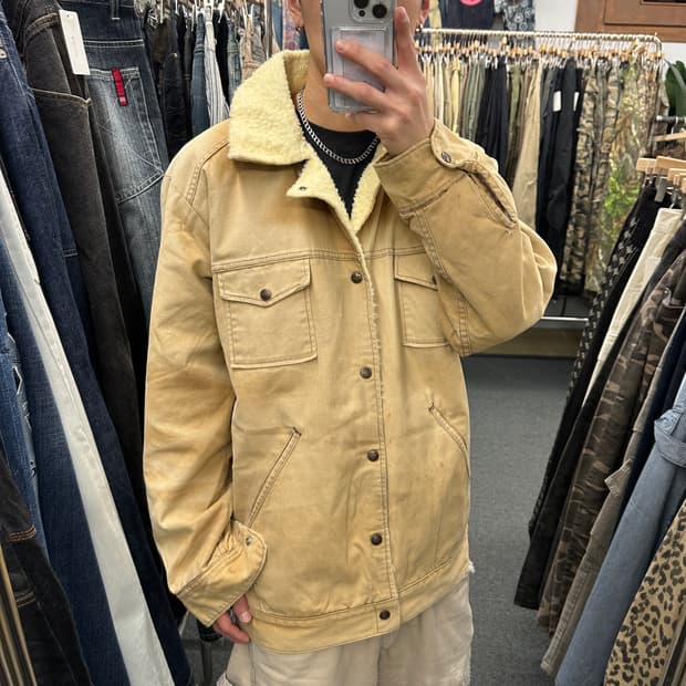 L) 디키즈 셰르파 양털 베이지 워크자켓