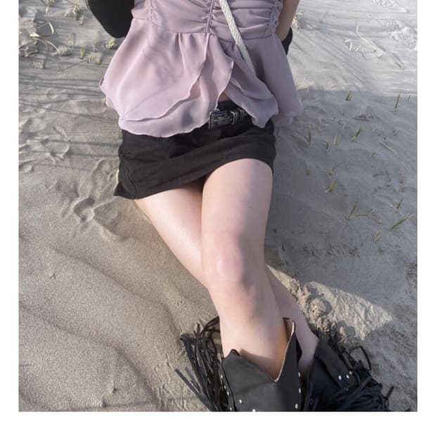 Tuplip sleeveless rose/black