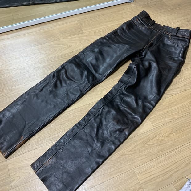 29)할리데이비슨 브라운 소가죽 팬츠