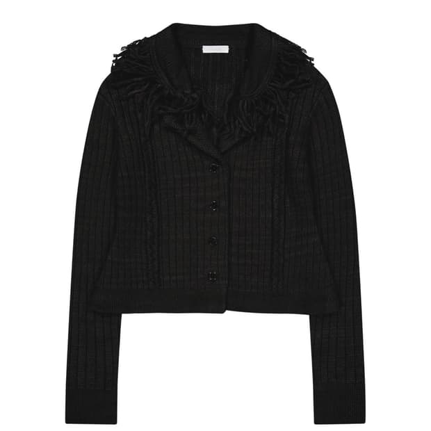 오호스 ojos  Tassel Collar Knit Cardigan