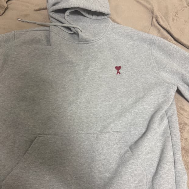 아미 후드티 회색