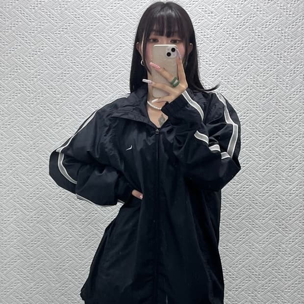 나이키 빈티지 캐주얼 스트릿 오버핏 바람막이 자켓 XXL C13396