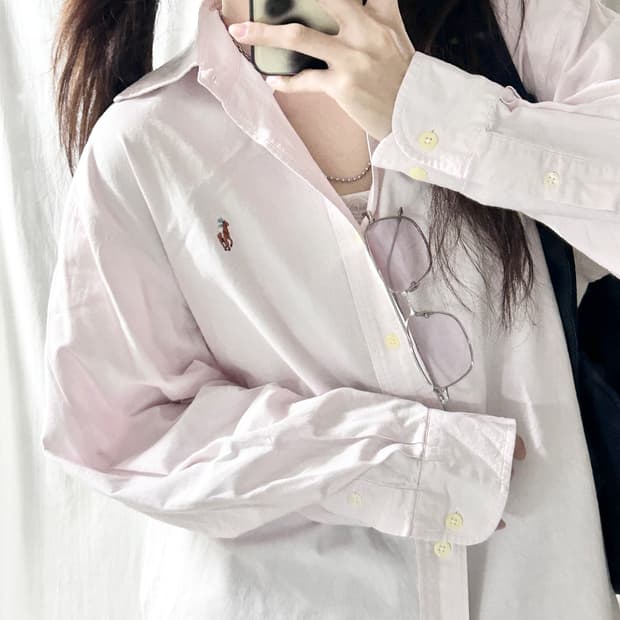 폴로 멀티포니 뮤트핑크 셔츠