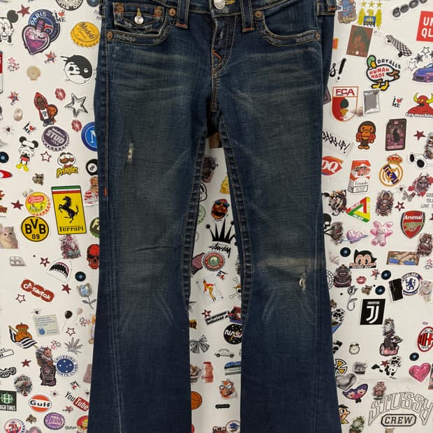 트루릴리젼 y2k 부츠컷 데님팬츠 27 사이즈