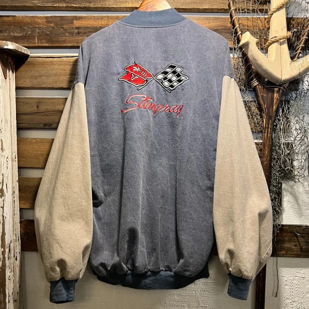 [L]90's USA Made Stingray 레이싱 데님 바시티 자켓