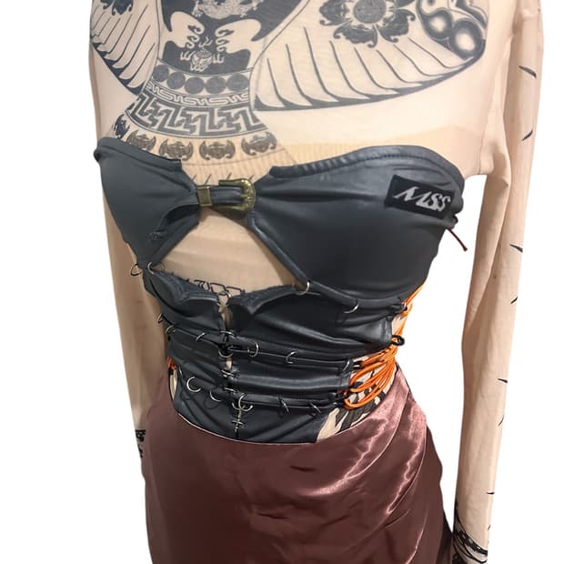 y2k 아방가르드 코르셋 원피스