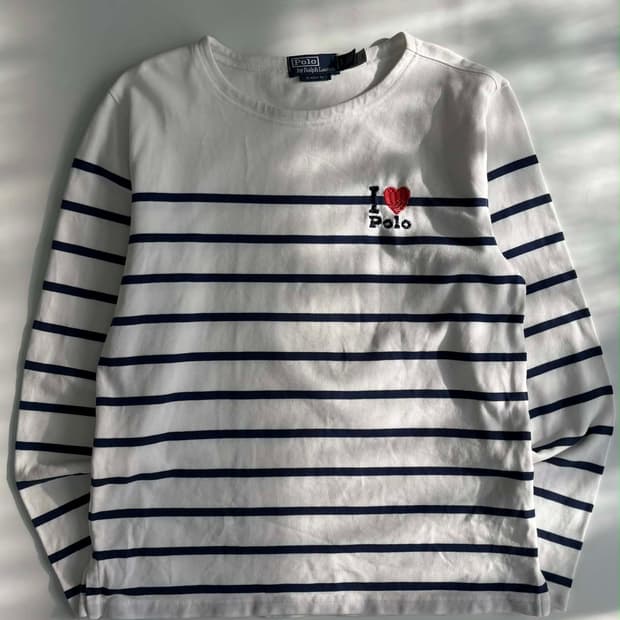 [S] 폴로 랄프로렌 신형 아이러브 폴로 스트라이프 롱슬리브 셔츠