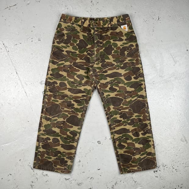 올드 칼하트 덕 카모 팬츠 WU103