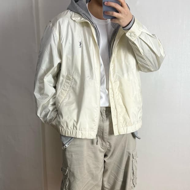 정품 입생로랑 빅로고 자켓