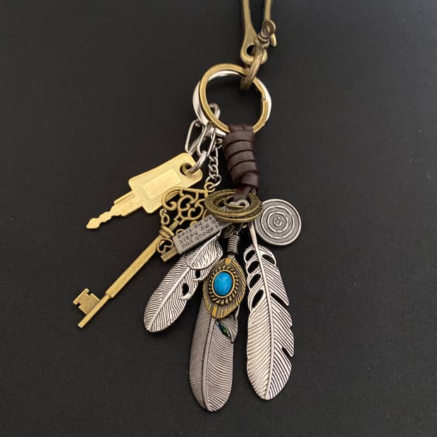에스닉 깃털 키링